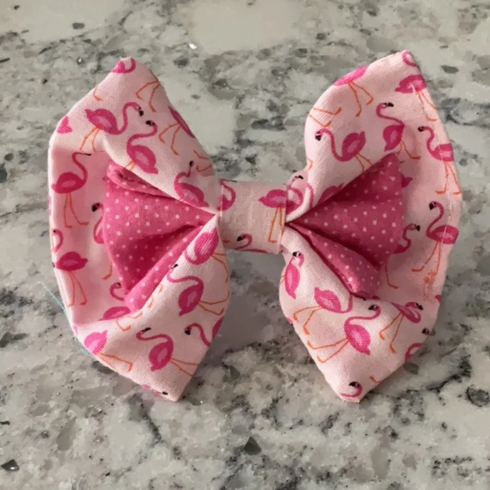 Three Pack of Handmade Patterned Bow Hair Ties